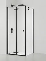 Pravokutna tuš kabina SAT Sk 100x90 cm s crnim profilima i prozirnim staklom