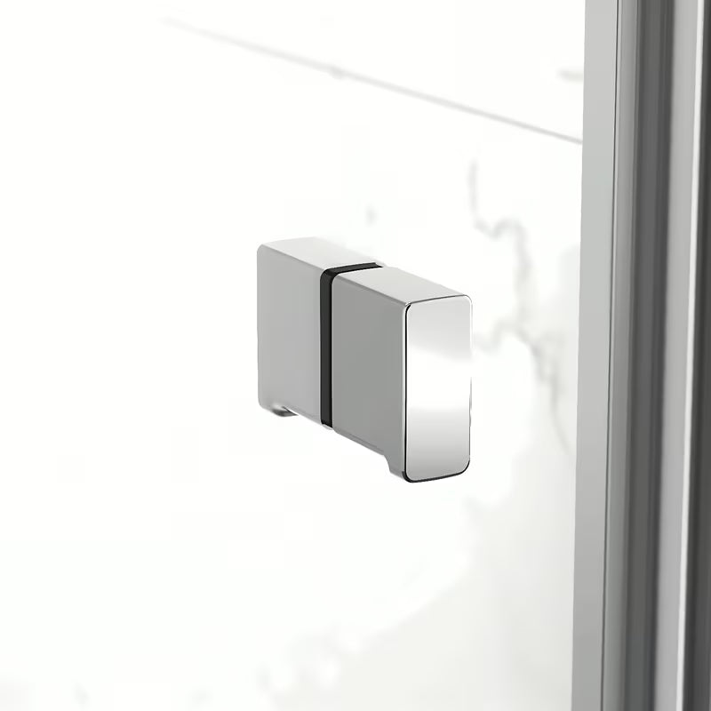 Pravokutna tuš kabina SAT SK 90 x 80 cm u sjajnom kromu s prozirnim staklom i preklopnim vratima