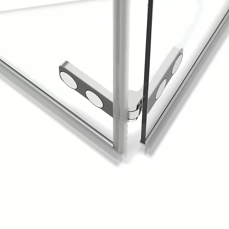 Pravokutna tuš kabina SAT SK 90 x 80 cm u sjajnom kromu s prozirnim staklom i preklopnim vratima