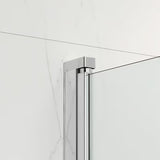 Dvodijelna sklopivi paravan za kadu SAT Sk 150x105 cm s prozirnim staklom i kromiranim profilima