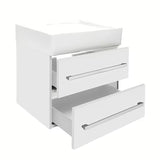 Viseća kupaonski ormarić s keramičkim umivaonikom SAT Cube u sjajnoj bijeloj boji