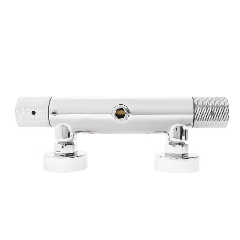 Termostatska miješalica za tuš SAT Chrome u krom izvedbi za zidnu montažu.