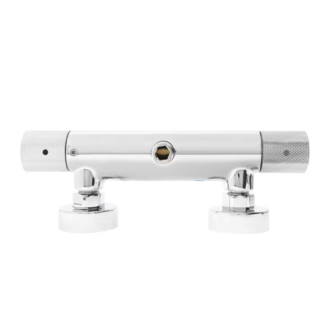 Termostatska miješalica za tuš SAT Chrome u krom izvedbi za zidnu montažu.