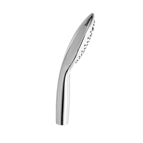 Bijela i krom ručna ručni tuš SAT s tri vrste mlaza i promjerom 12 cm.