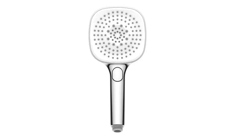 Ručni tuš SAT u bijeloj boji i kromu, promjera 12 cm i s tipkom EasyClick pro 3 mlaza.