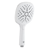 Ručni tuš SAT u bijeloj i krom kombinaciji s prebacivanjem na tipku i tri mlaza, uključujući BoosterSpray.