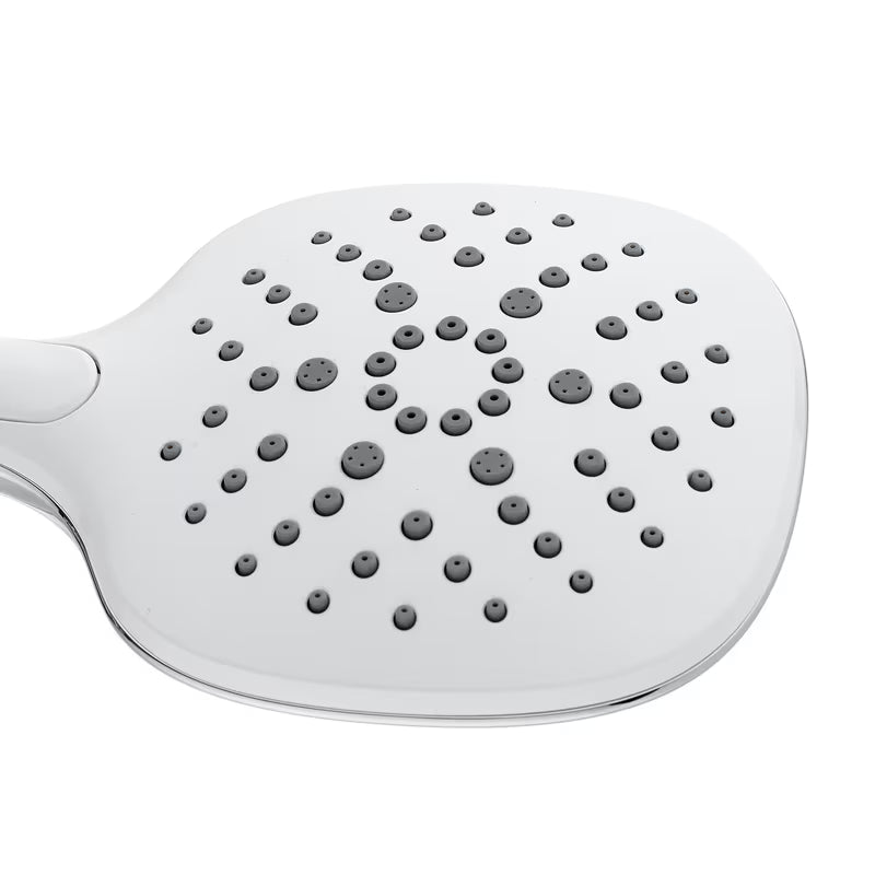 Ručni tuš SAT u bijeloj i krom kombinaciji s prebacivanjem na tipku i tri mlaza, uključujući BoosterSpray.