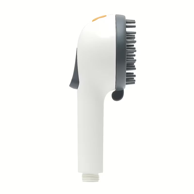 Bijela ručni tuš pro za pse s 4 funkcije i dugim masažnim izbočinama