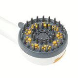 Bijela ručni tuš pro za pse s 4 funkcije i dugim masažnim izbočinama