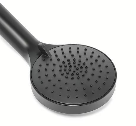 Ručna tuš slušalica SAT u mat crnoj boji s promjerom 10 cm i tri vrste mlaza.