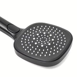 Ručni tuš SAT u mat crnoj boji, zaobljenog dizajna i s prebacivanjem 3 mlaza tipkom EasyClick.