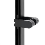 Tuš šipka SAT za zid u crnoj mat boji s kliznim i nagibnim držačem tuševi