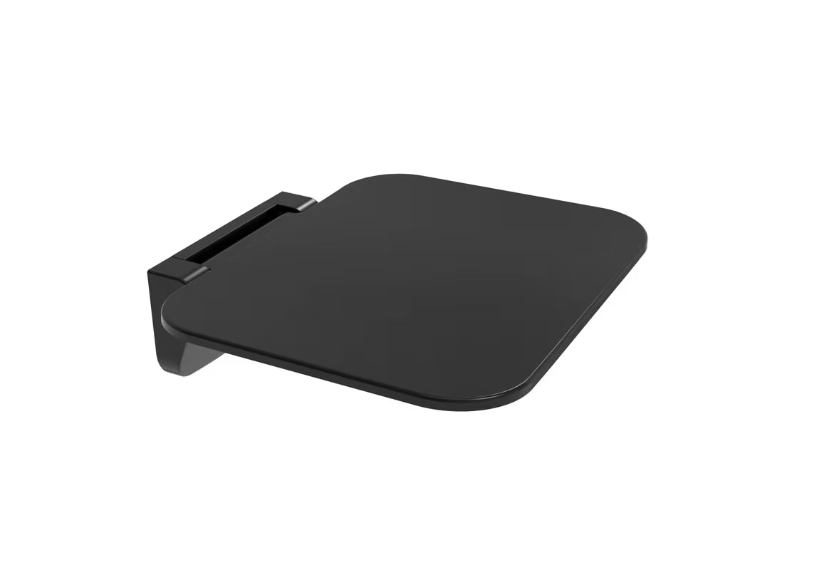 Crno sklopivo sjedalo za tuš SAT pro za udobno i sigurno sjedenje pod tušem