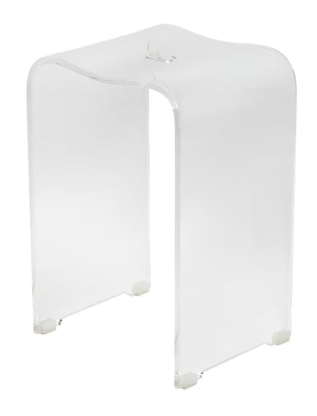 Prozirni sjedalo za tuš SAT od prozirnog akrila s otvorom u sjedalu pro lakšeg rukovanja.