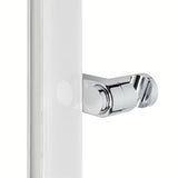 Tuš set SAT u bijelo-krom izvedbi s policom, tuš šipkom i ručnim tušem s 3 mlaza