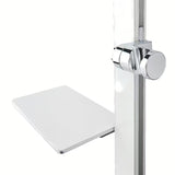 Tuš set SAT u izvedbi bijela/krom s policom, sa šipkom za tuš i ručnim tušem s 3 mlaza