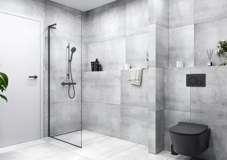 Tuš set SAT u mat crnoj boji s ručnim tušem i tuš šipkom