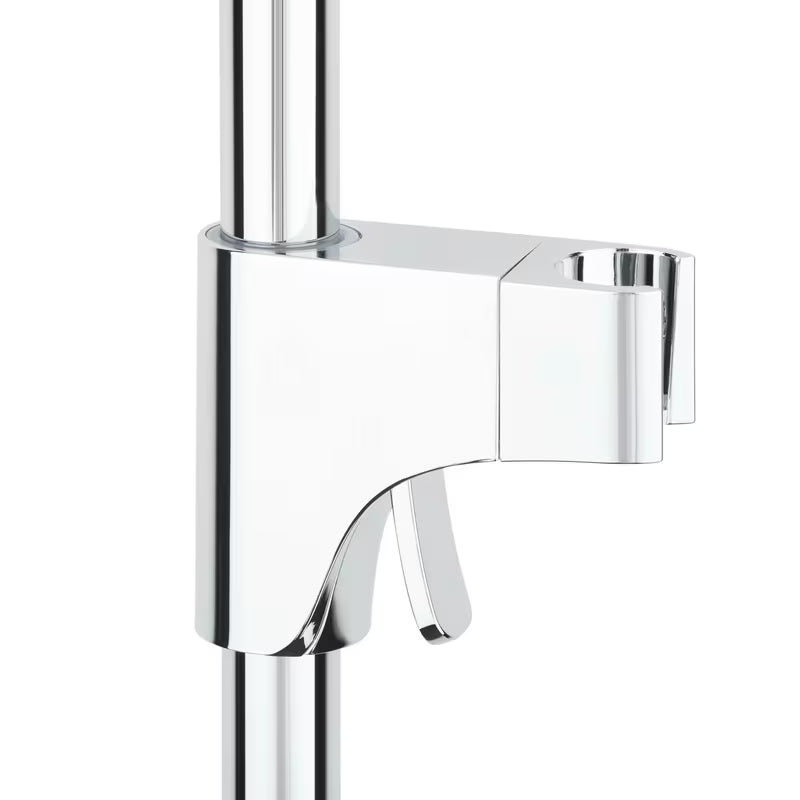 Tuš set SAT u krom izvedbi s ručnim tušem, tuš šipkom i crijevom pro zidna montaža.