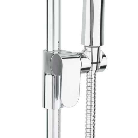 Tuš set SAT u krom izvedbi s ručnim tušem, tuš šipkom i crijevom