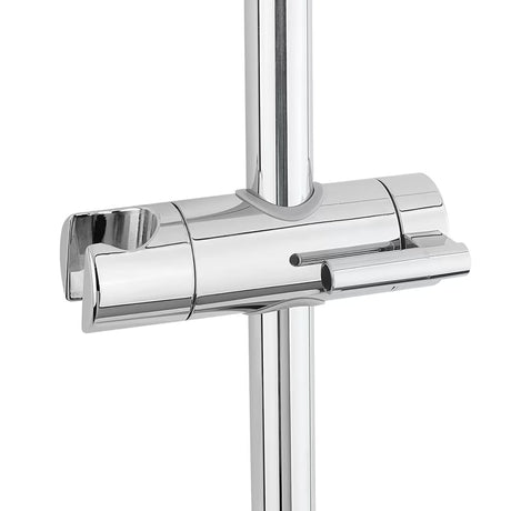 Tuš set SAT Chrome s ručnim tušem s 3 mlaza, tuš šipkom i bijelom staklenom policom