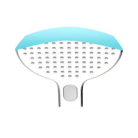 Tuš set SAT Chrome s ručnim tušem s 3 mlaza, tuš šipkom i bijelom staklenom policom