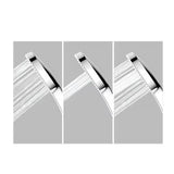 Tuš set SAT Chrome s ručnim tušem s 3 mlaza, tuš šipkom i bijelom staklenom policom