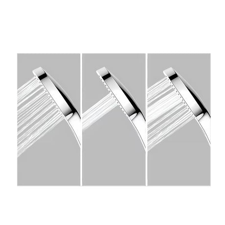 Tuš set SAT Chrome s ručnim tušem s 3 mlaza, tuš šipkom i bijelom staklenom policom