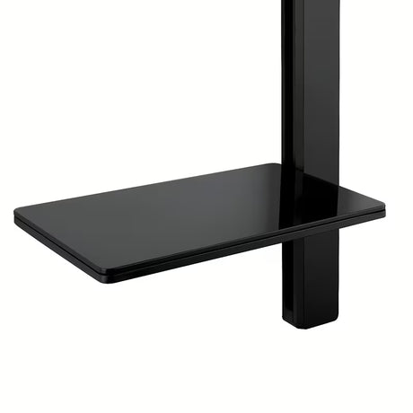 Tuš set SAT u mat crnoj izvedbi s ručnim tušem, tuš šipkom, crijevom i policom