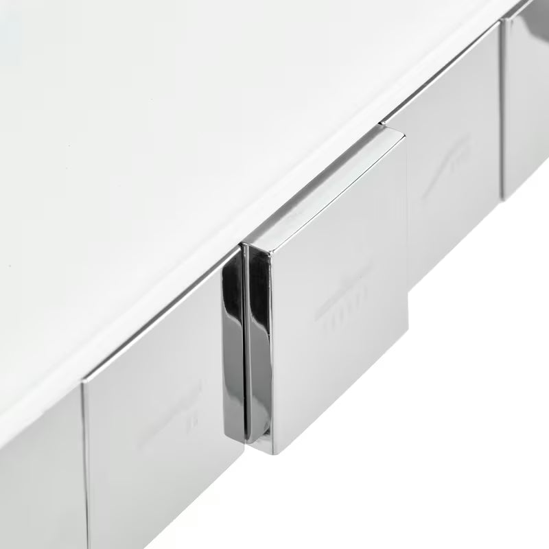 Tuš sustav SAT s termostatskom miješalicom, sa staklenom policom i prebacivanjem između nadglavnog i ručnog tuša te izljeva.