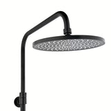 Termostatski tuš sustav SAT s crnom mat termostatskom slavinom, nadglavnim i ručnim tušem.