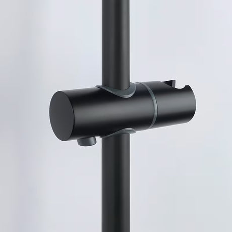 Crni mat tuš sustav SAT s termostatskom miješalicom, s nadglavnim tušem 25 cm i ručnim tušem