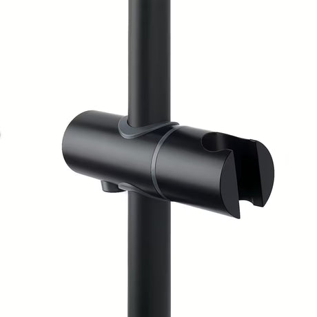 Crni mat tuš sustav SAT s termostatskom miješalicom, s nadglavnim tušem 25 cm i ručnim tušem