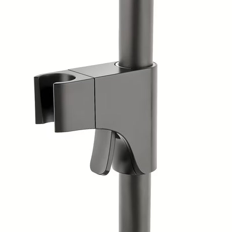 Crni tuš sustav SAT s termostatskom miješalicom sa sigurnosnim graničnikom na 38 °C.