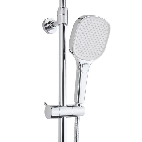 Kromirani termostatski tuš sustav SAT s nadglavnom tuš ružom 32 × 21 cm i ručnim tušem
