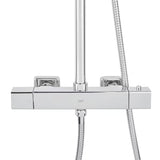 Kromirani termostatski tuš sustav SAT s nadglavnom tuš ružom 32 × 21 cm i ručnim tušem