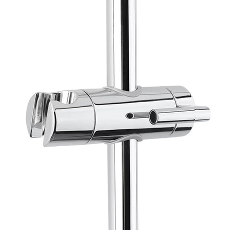 Kromirani tuš sustav SAT Chrome s nadglavnim tušem, ručnim tušem i tuš šipkom s klizačem.