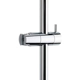 Tuš sustav SAT Chrome s jednoručnom miješalicom, policom, nadglavnim i ručnim tušem u izvedbi bijela/krom.