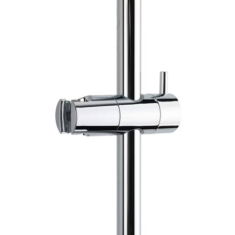 Tuš sustav SAT Chrome s jednoručnom miješalicom, policom, nadglavnim i ručnim tušem u izvedbi bijela/krom.