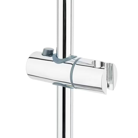 Tuš sustav SAT Chrome s termostatskom miješalicom, nadglavnim tušem 25 cm i ručnim tušem s tri vrste mlaza.