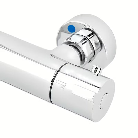 Tuš sustav SAT Chrome s termostatskom miješalicom, nadglavnim tušem 25 cm i ručnim tušem s tri vrste mlaza.