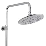 Tuš sustav SAT Chrome s termostatskom miješalicom, nadglavnim i ručnim tušem te staklenom policom u krom/bijeloj izvedbi.