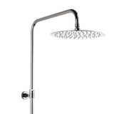 Tuš sustav SAT Dark s termostatskom miješalicom u izvedbi PVD Gun Metal s nadglavnim i ručnim tušem.