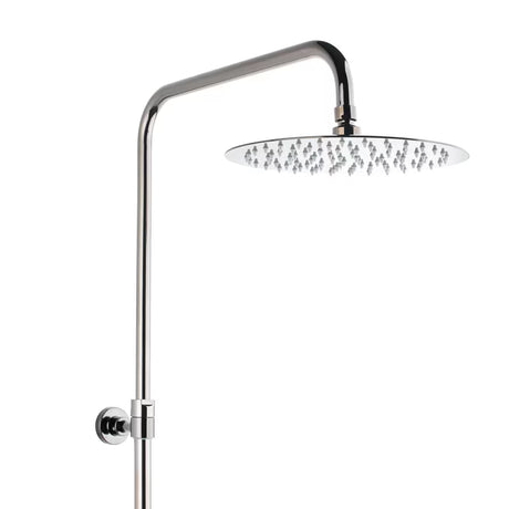 Tuš sustav SAT Dark s termostatskom miješalicom u izvedbi PVD Gun Metal s nadglavnim i ručnim tušem.