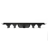 Tuš kanalica SAT 70 cm u crnoj mat boji s rešetkom od nehrđajućeg čelika pro modernu kupaonicu.