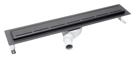 Crni tuš kanalica SAT 80 cm s rešetkom i bočnim sifonom