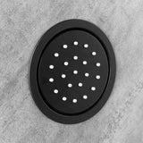 Hidromasažni tuš panel SAT Stoneshower u crnoj izvedbi s dekorom kamena, s nadglavnim i ručnim tušem.