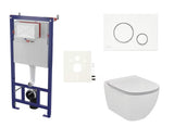 Viseći WC set Ideal Standard Tesi s tehnologijom Aquablade i vodokotlićem SAT u sjajno bijeloj izvedbi