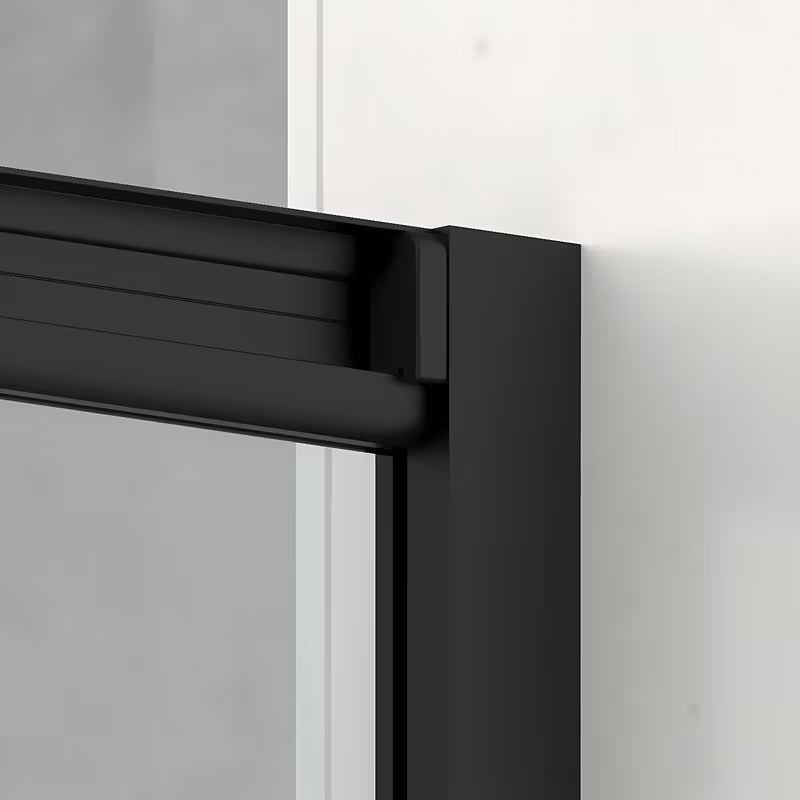 Pravokutna tuš kabina SAT Tex BB 100x90 cm s crnim profilima i prozirnim staklom