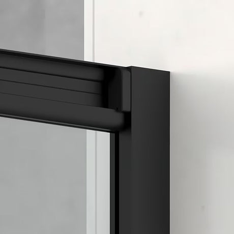 Pravokutna tuš kabina SAT Tex BB 110x80 cm s prozirnim staklom i crnim mat profilima