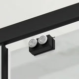 Pravokutna tuš kabina SAT Tex BB 110x100 cm s prozirnim staklom i crnim profilima u mat izvedbi.